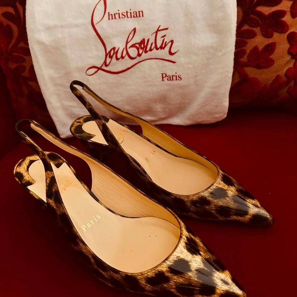 Christian Louboutin Leopard Print Heels - Picture 2 of 8